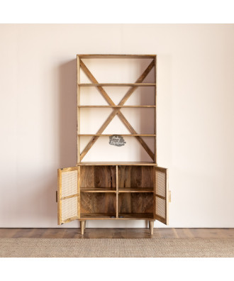 Bookshelf Rattan Design