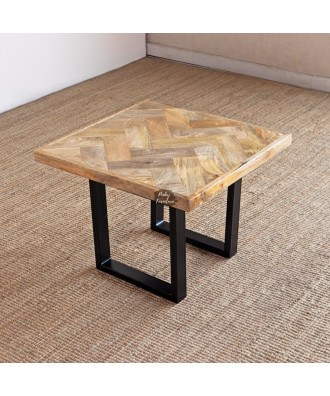 Side Table Herringbone Design Side Table Herringbone Design