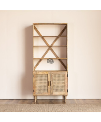 Bookshelf Rattan Design