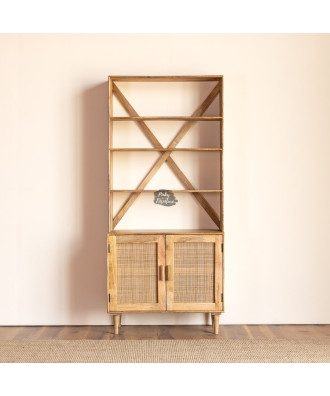 Bookshelf Rattan Design