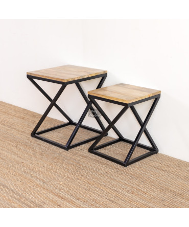 Side Table Round Set of 2